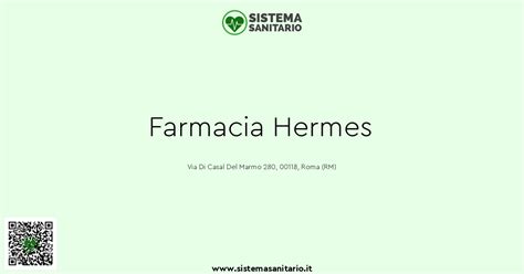 »Farmacia Hermes a Roma (RM): Orari Apertura e Mappa